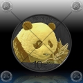 1oz KITAJSKA "Panda" 2018 (Black Rhodium + Gold)